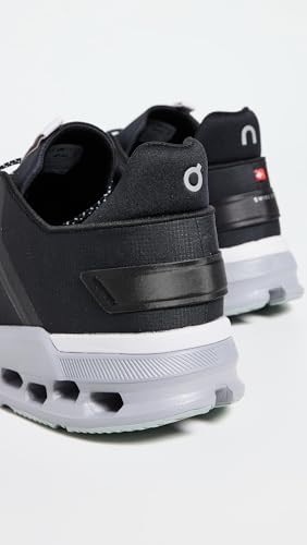 On Men's Cloudnova Flux Sneakers, Black | Mineral, 11 Medium US