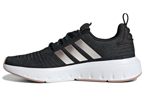 Adidas Womens Swift Run23 Core Black/Champagne Metallic/White 10