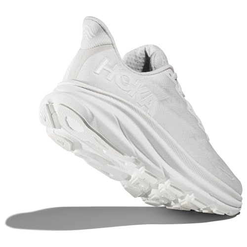HOKA Clifton 9 Women's Performance Road Running Shoes Sneakers (White/White, US Footwear Size System, Adult, Women, Numeric, Medium, 10.5)