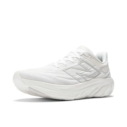 New Balance Men's Fresh Foam X 1080 V13 Running Shoe, White/Light Silver Metallic, 8.5 XW