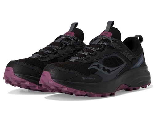 Saucony Women's Excursion Tr17 GTX Sneaker, Black/Plum, 8.5