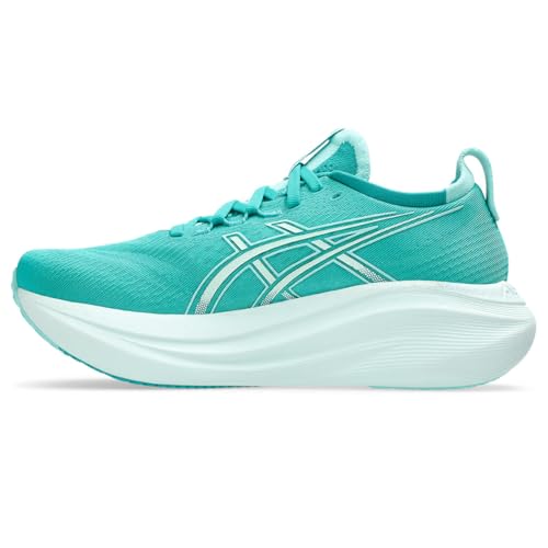 ASICS Gel-Cumulus 27 Black/Concrete, Wave Teal Illuminate Mint, 7 US