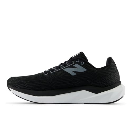 New Balance Men's FuelCell Propel V5 Running Shoe, Black/White/Steel, 10