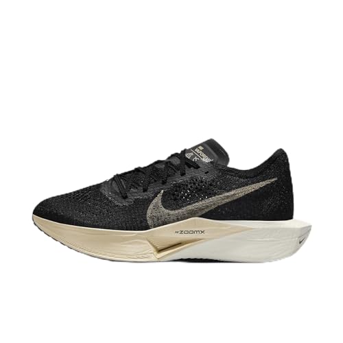 Nike Vaporfly 3 Men's Road Racing Shoes (DV4129-001, Black/Black/Oatmeal/Metallic Gold Grain) Size 7