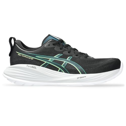 ASICS Men's Gel-Cumulus 27 Trainers, Black Lucid Yellow, 12.5