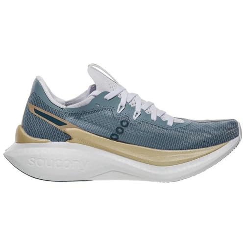 Saucony Women's Endorphin Pro 5 Sneaker, Storm/Gilded, 6.5