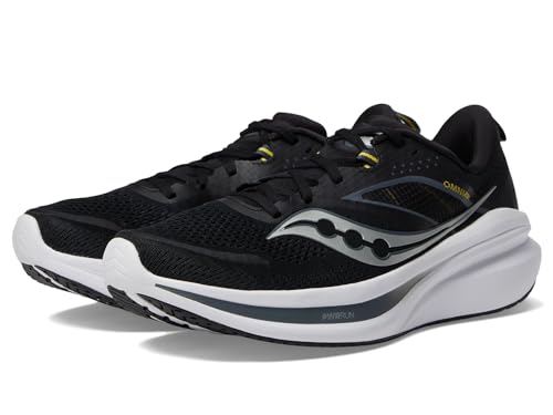 Saucony Men's Omni 22 Sneaker, Black/White, 11