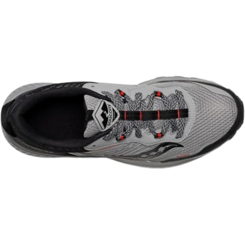 Saucony Men's Excursion Tr15 Sneaker, Alloy/Scarlet, 9 Wide