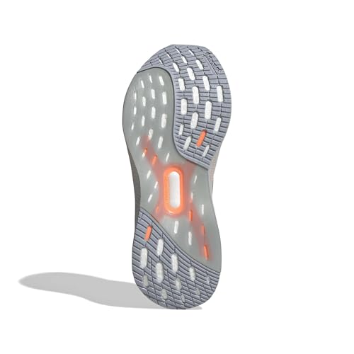 adidas Women's Ultraboost 5X Running, Solid Grey/Silver Metallic/Beam Orange, 10