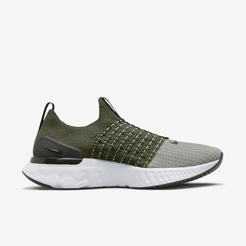 Nike React Phantom Run Flyknit 2 Men's Road Running Shoes (DX2311-300, Rough Green/Sequoia/Enamel Green) Size 7.5