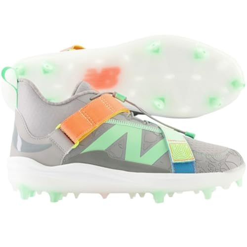 New Balance Unisex FuelCell Lindor V2 Comp Baseball Shoe,Team Away Grey/Electric Jade/Neon Dragonfly,Men 8.5 / Women 10