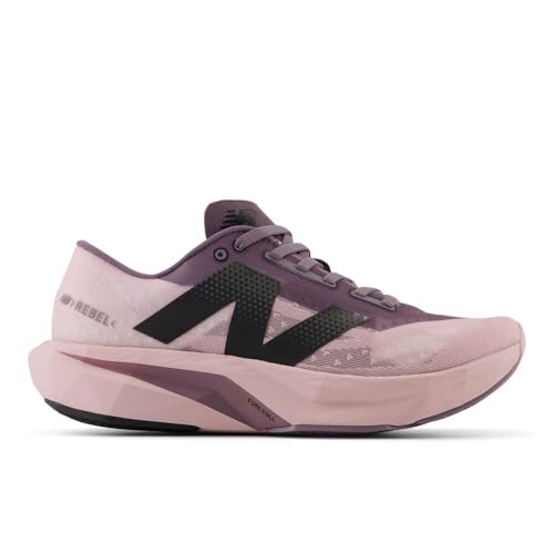 New Balance Women's FuelCell Rebel V4 Running Shoe, Twilight Haze/Dark Ice Wine/Black, 9.5 M