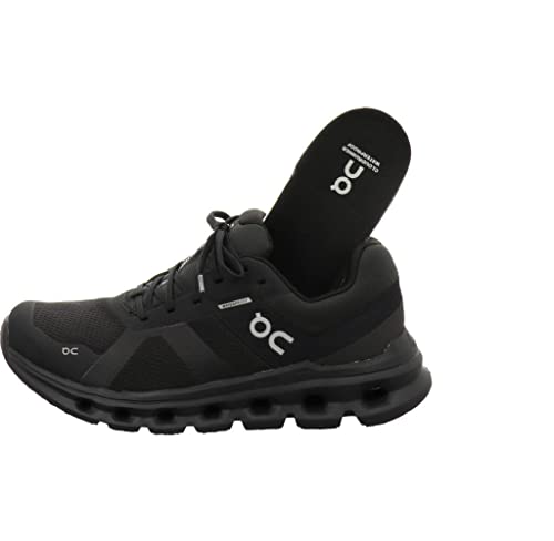 ON Running Women's Cloudrunner Waterproof Shoes, Black (us_Footwear_Size_System, Adult, Women, Numeric, Medium, Numeric_10)