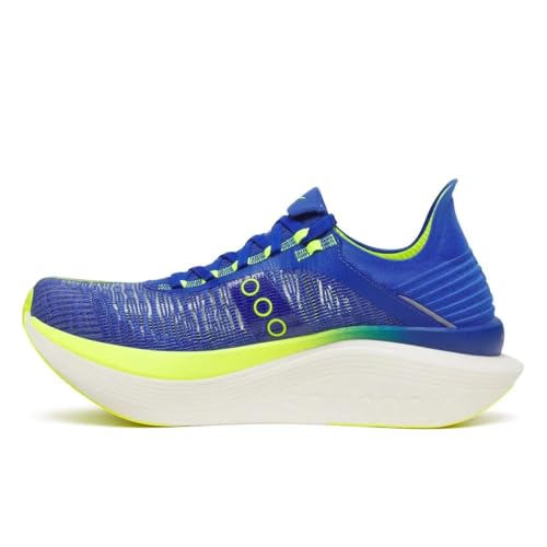 Saucony Unisex Endorphin Elite 2 Road Running Shoe, Lapis/Citron, 11 Men/ 12.5 Women