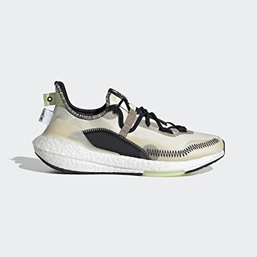 adidas Ultraboost 21 X Parley Unisex Shoes Size 8.5, Color: Orbit Grey/Chalky Brown/Almost Lime-White