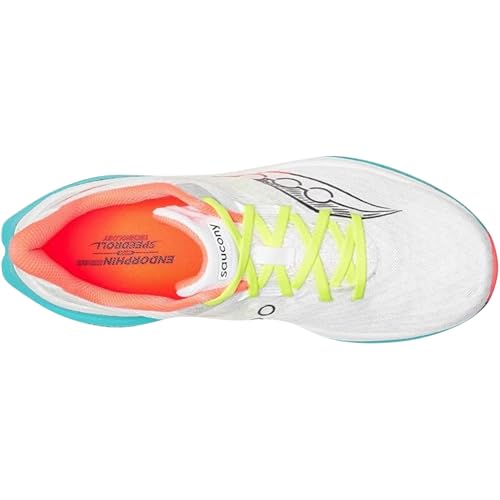 Saucony Men's Endorphin Speed 5 Sneaker, White/Mutant, 11