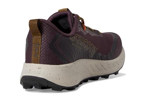 Saucony Men's Peregrine 15 Sneaker, Wine/Kodiak, 10.5