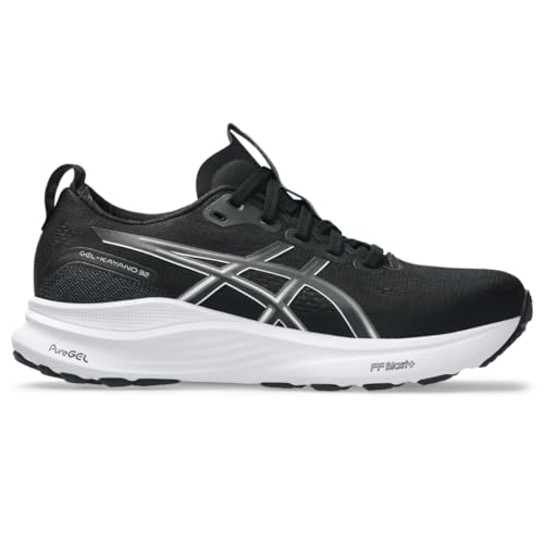 ASICS Kid's Gel-Kayano 32 Grade School Running Shoes, 4, Black/White