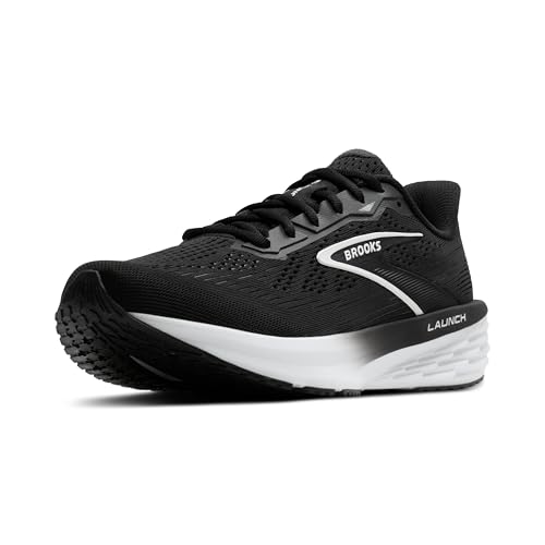 Brooks Women’s Launch 12 Neutral Running Shoe - Black/Grey/White - 8.5 Medium
