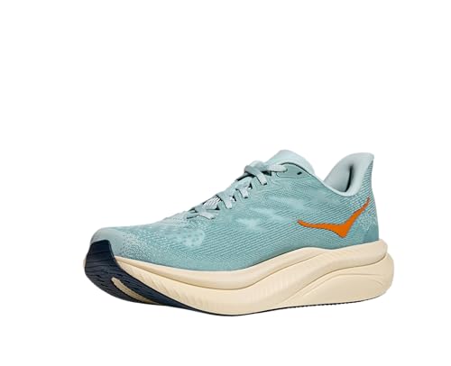 Hoka Men's Mach 6 Sneaker, Clear Sea/Sea Water, 9.5