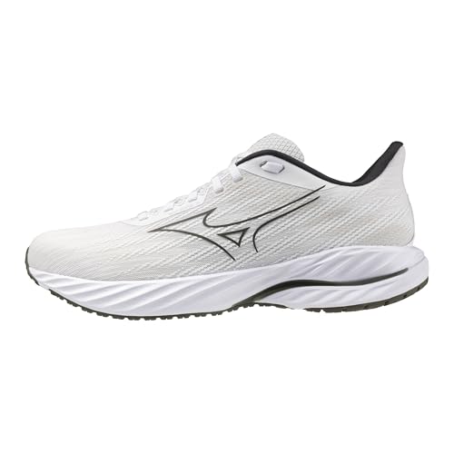 Mizuno Men's Wave Inspire 21 Running Shoes – White/Grape Leaf – 9 side view