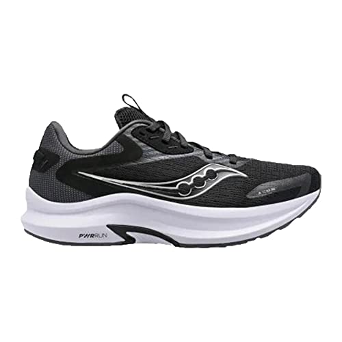 Saucony Women's AXON 2 Running Shoe, Black/White, 6.5