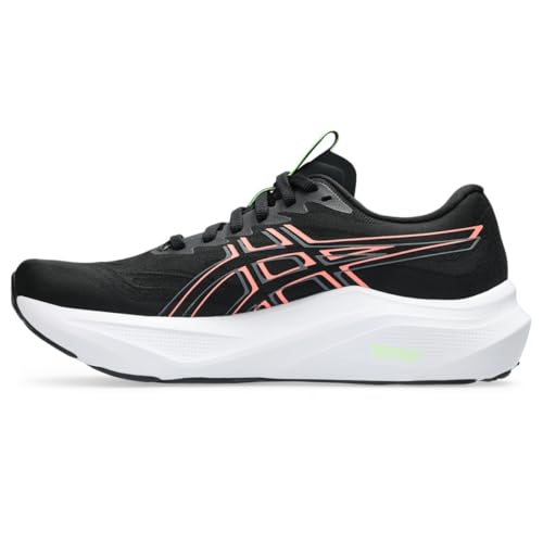 ASICS Women's GT-2000 14 Running Shoes, 8.5, Black/Sun Coral