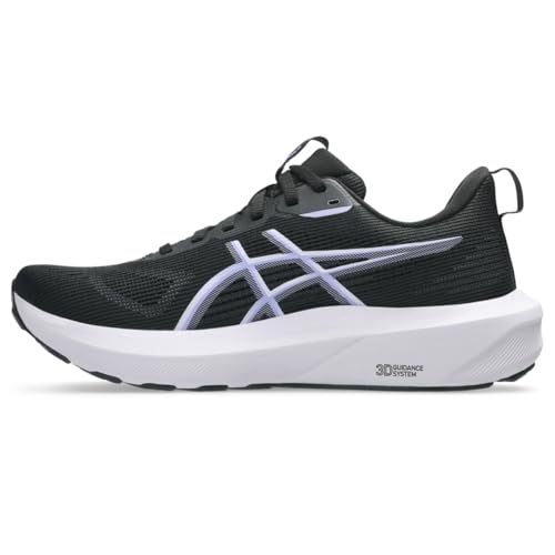ASICS Women's GT-1000 14 Running Shoes, 9.5, Black/Lilac HINT
