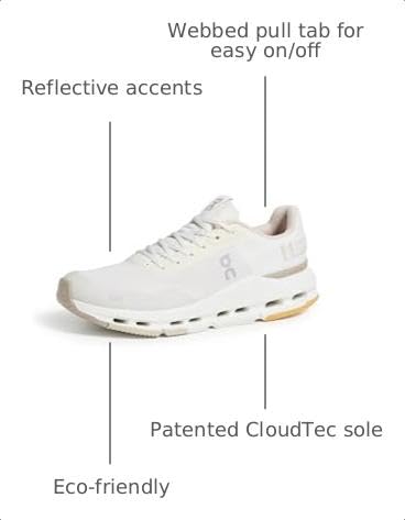 On Women's Cloudnova Form 2 Sneakers, Ivory/Desert, 8.5 Medium US