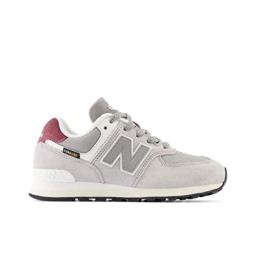 New Balance Kids 574 V1 70s Racing Lace-up Sneaker, RAINCLOUD/Shadow Grey, 2.5 W Little Kid (4-8 Years)