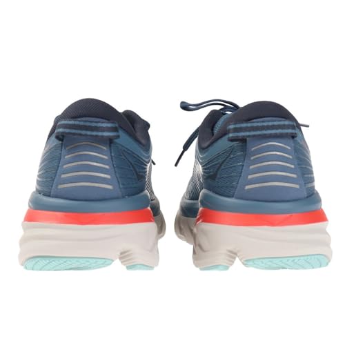 HOKA ONE ONE Mens Bondi 7 Textile Synthetic Real Teal Outer Space Trainers 7.5 US