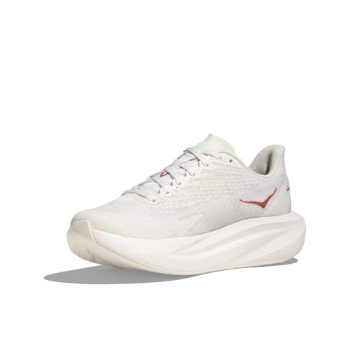 Hoka Women's Mach 7 Sneaker, Frost/Rose Gold, 9.5