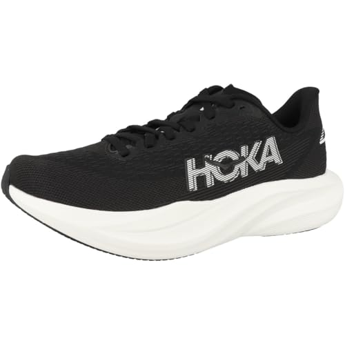 Hoka Women's Mach 7 Sneaker, Black/White, 7