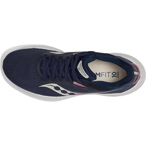 Saucony Women's Triumph 21 Sneaker, Navy/Orchid, 11