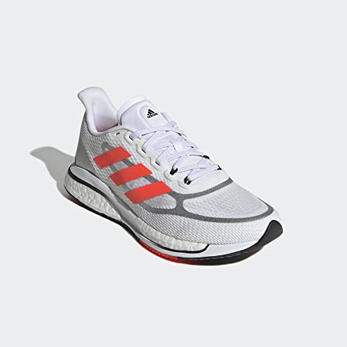 Adidas Women's Supernova Running Shoe, White/Solar Red/Black, 6