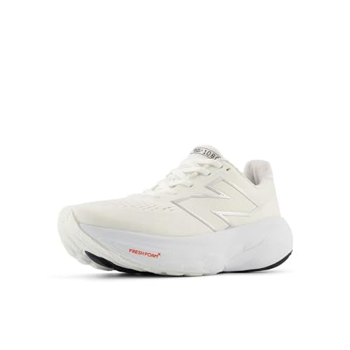 New Balance Fresh Foam X 1080 V14 Lace-up Running Shoe, White/Sea Salt, 3.5 Wide US Unisex Big_Kid