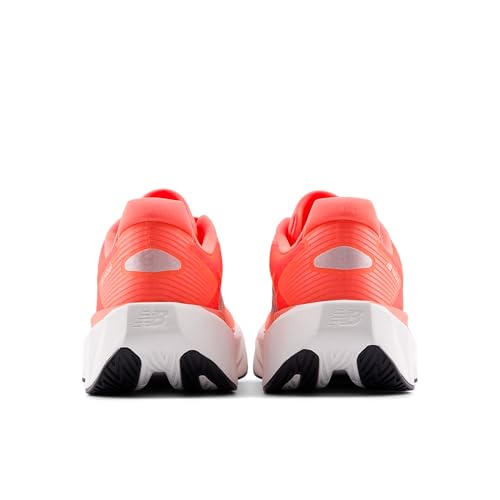 New Balance Women's FuelCell Rebel V5 Running Shoe, Urgent Red/White/Silver Metallic, 7.5 M