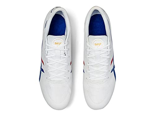 ASICS Unisex Hyper MD 7 Track & Field Shoes, 13, WHITE/CLASSIC RED