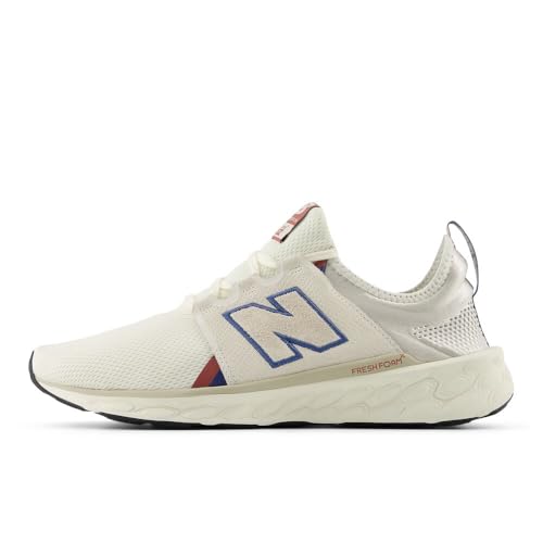 New Balance Men's Fresh Foam X Cruz V3 Running Shoe, Sea Salt/Timberwolf, 10 W