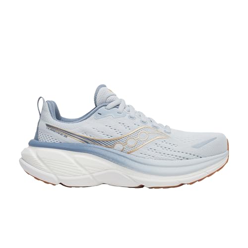 Saucony Women's Hurricane 25 Sneaker, Airy/Storm, 5.5