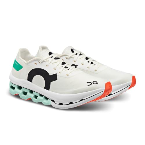 On Running Women's Cloudboom Echo Running Shoes Sneakers (White × Green, US Footwear Size System, Adult, Women, Numeric, Medium, 7)