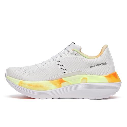 Saucony Women's Endorphin Trainer Sneaker, White/Black, 9