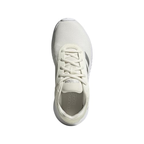 Adidas Womens Cloudfoam Comfy Sportswear, Off White/Silver Metallic/White, 11