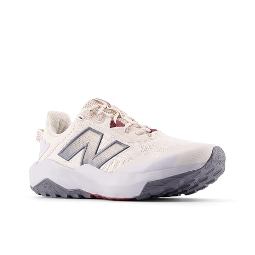 Women's New Balance DynaSoft Nitrel v6 Trail Shoes in Bisque/Pearl Grey/Washed Burgundy alternate view 2