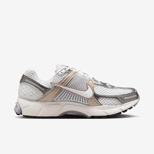Nike Zoom Vomero 5 Shoes (HJ7247-099, Platinum Tint/Metallic Pewter/Metallic Gold/White) Size 9