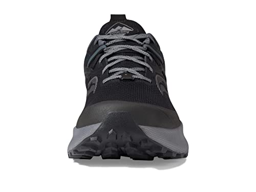 Saucony Men's Ride 15 Tr Trail Running Shoe, Black/Charcoal, 9.5