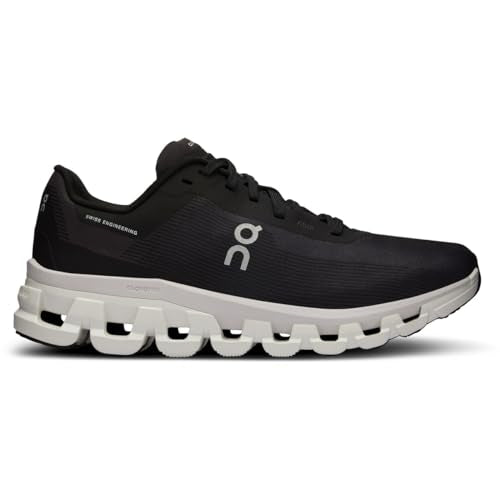 On Cloudflow 4 3WD30110299 Textile Synthetic Womens Trainers - Black White - 9.5 US