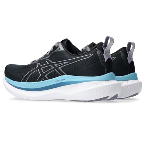 ASICS Women's GLIDERIDE MAX Running Shoe, 10, Black/Carrier Grey