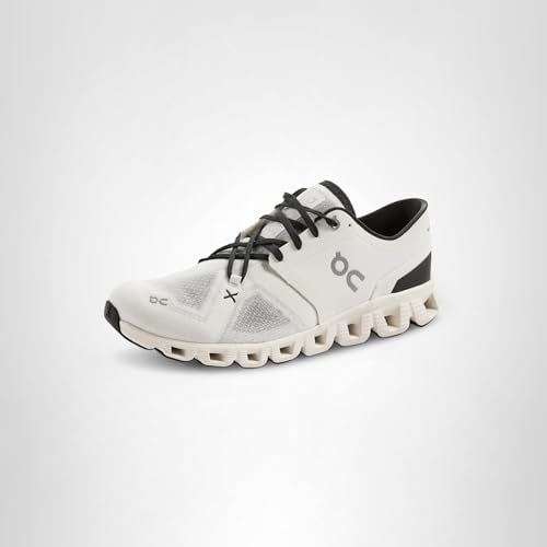 On Men's Cloud X 3 Sneakers, Ivory/Black, 12 Medium US