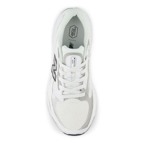 New Balance Women's Fresh Foam Arishi V4 Running Shoe, Nb White/Silver Metallic/Black, 9.5 M